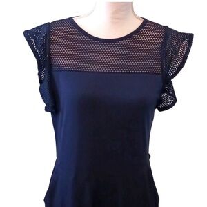 MICHAEL Michael Kors Navy Jumpsuit with Mesh Detail